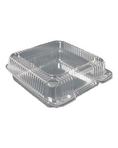 DPKPXT900 PLASTIC CLEAR HINGED CONTAINERS, 9 X 9, CLEAR, 200/CARTON