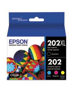 EPST202XLBCS T202XLBCS (202XL) CLARIA HIGH-YIELD INK, 550/165 PAGE-YIELD, CYAN/MAGENTA/YELLOW