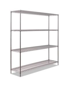 ALESW207218BA BA PLUS WIRE SHELVING KIT, 4 SHELVES, 72" X 18" X 72", BLACK ANTHRACITE PLUS