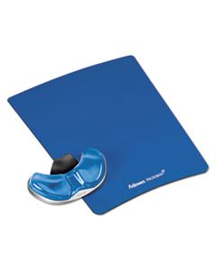 FEL9180601 GEL GLIDING PALM SUPPORT W/MOUSE PAD, BLUE