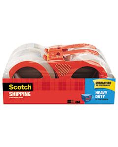 MMM38504RD 3850 HEAVY-DUTY PACKAGING TAPE WITH DISPENSER, 3" CORE, 1.88" X 54.6 YDS, CLEAR, 4/PACK