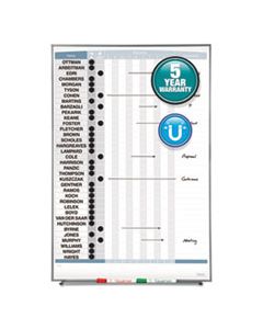 QRT33705 VERTICAL MATRIX EMPLOYEE TRACKING BOARD, 34 X 23, ALUMINUM FRAME