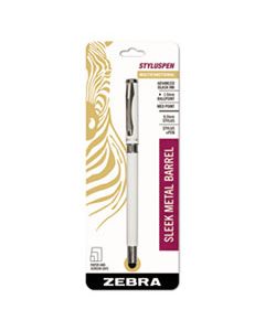 ZEB33201 STYLUSPEN CAPPED BALLPOINT PEN/STYLUS, WHITE