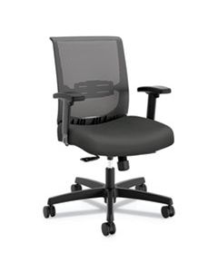 HONCMY1ACU19 CONVERGENCE MID-BACK TASK CHAIR WITH SYNCHO-TILT CONTROL/SEAT SLIDE, SUPPORTS UP TO 275 LBS, IRON ORE SEAT, BLACK BACK/BASE