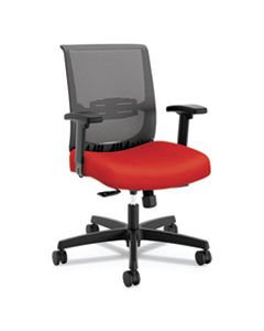 HONCMY1ACU67 CONVERGENCE MID-BACK TASK CHAIR WITH SYNCHO-TILT CONTROL WITH SEAT SLIDE, SUPPORTS UP TO 275 LBS, RED SEAT, BLACK BACK/BASE