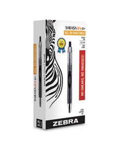 ZEB47110 SARASA DRY GEL X30 RETRACTABLE GEL PEN, MEDIUM 0.7MM, BLACK INK/BARREL, DOZEN