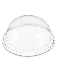 DCCDNR662 PLASTIC DOME LID, NO-HOLE, FITS 9 OZ TO 22 OZ CUPS, CLEAR, 100/SLEEVE, 10 SLEEVES/CARTON