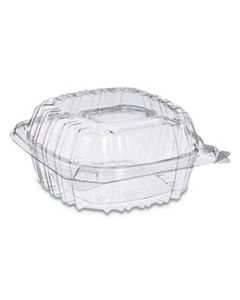 DCCPET53PST1 CLEARSEAL HINGED-LID PLASTIC CONTAINERS, 13.8 OZ, CLEAR, 500/CARTON
