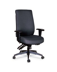 ALEHPM4101 ALERA WRIGLEY SERIES HIGH PERFORMANCE HIGH-BACK MULTIFUNCTION TASK CHAIR, UP TO 275 LBS., BLACK SEAT/BACK, BLACK BASE