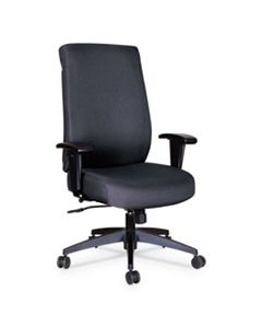 ALEHPS4101 ALERA WRIGLEY SERIES HIGH PERFORMANCE HIGH-BACK SYNCHRO-TILT TASK CHAIR, UP TO 275 LBS., BLACK SEAT/BACK, BLACK BASE