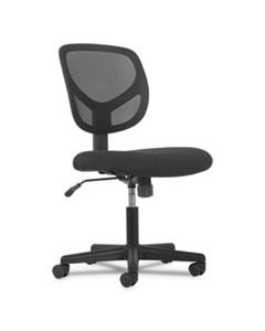 BSXVST101 1-OH-ONE MID-BACK TASK CHAIRS, SUPPORTS UP TO 250 LBS., BLACK SEAT/BLACK BACK, BLACK BASE