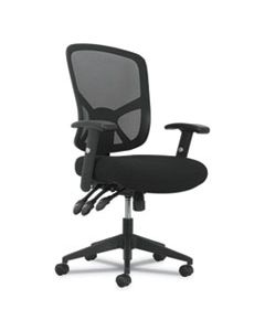 BSXVST121 1-TWENTY-ONE HIGH-BACK TASK CHAIR, SUPPORTS UP TO 250 LBS., BLACK SEAT/BLACK BACK, BLACK BASE