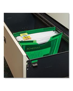CLI58203 EXPANDING FILE W/ HANGING TABS, 0.75" EXPANSION, 7 SECTIONS, LETTER SIZE, GREEN