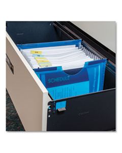 CLI58215 EXPANDING FILE W/ HANGING TABS, 1" EXPANSION, 13 SECTIONS, LETTER SIZE, BLUE
