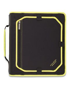 MEA29052BB7 ZIPPER BINDER AND EXPANSION PANEL, 3 RINGS, 2" CAPACITY, 11 X 8.5, BLACK/YELLOW