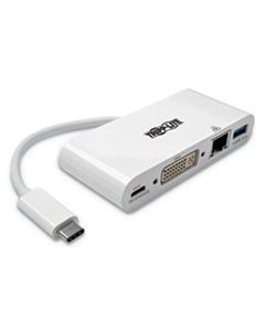 TRPU44406NDGUC USB 3.1 GEN 1 USB-C TO DVI ADAPTER, USB-A/USB-C PD CHARGING/GIGABIT ETHERNET