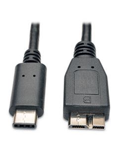 TRPU426003 USB 3.1 GEN 1 (5 GBPS) CABLE, USB TYPE-C (USB-C) TO USB 3.0 MICRO-B (M/M), 3 FT.