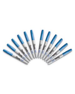 SAN2029665 METALLIC FINE POINT PERMANENT MARKERS, BULLET TIP, BLUE, DOZEN