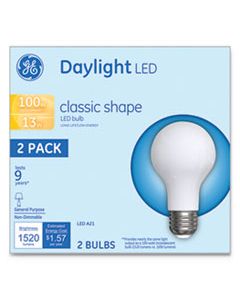 GEL31186 LED CLASSIC DAYLIGHT A21 LIGHT BULB, 13 W, 2/PACK