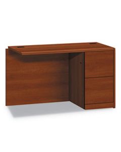 HON10711RCO 10700 SERIES FULL RIGHT PEDESTAL RETURN, 48W X 24D X 29 1/2H, COGNAC