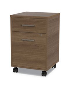 LITUR610NW URBAN MOBILE FILE PEDESTAL, 16W X 15.25D X 23.75H, NATURAL WALNUT