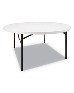 ALEPT60RW ROUND PLASTIC FOLDING TABLE, 60 DIA X 29 1/4H, WHITE