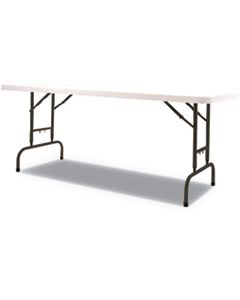 ALEPT72AHW ADJUSTABLE HEIGHT PLASTIC FOLDING TABLE, 72W X 29 5/8D X 29 1/4 TO 37 1/8H, WHITE