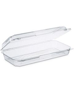 DCCC90UT1 STAYLOCK CLEAR HINGED LID CONTAINERS, 50.2 OZ, 6.8W X 13.4L X 2.6H, 200/CARTON