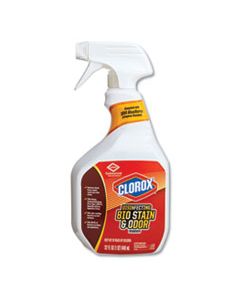 CLO31903 DISINFECTING BIO STAIN AND ODOR REMOVER, FRAGRANCED, 32 OZ SPRAY BOTTLE, 9/CT
