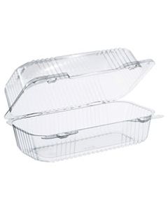 DCCC19UT1 STAYLOCK CLEAR HINGED LID CONTAINERS, 4 .5 X 8.5 X 3.6, CLEAR, 250/CARTON