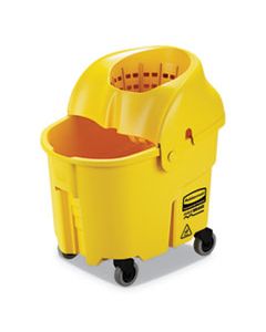 RCPFG759088YEL WAVEBRAKE 2.0 BUCKET/WRINGER COMBOS, DOWN-PRESS, 35 QT, PLASTIC, YELLOW