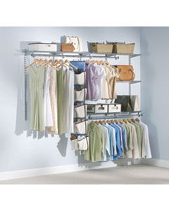 RCP3G5902TITNM CONFIGURATIONS CUSTOM CLOSET STARTER KIT, 5 SHELVES, 48" TO 96"W X 16"D X 47.5"H, TITANIUM