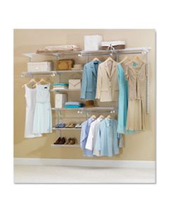 RCP3H8900WHT CONFIGURATIONS CUSTOM CLOSET DELUXE KIT, 9 SHELVES, 48" TO 96"W X 16"D X 47.5"H, WHITE