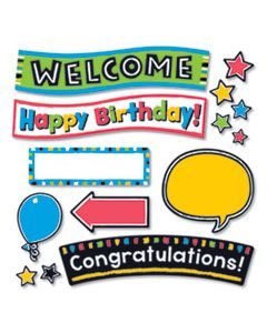 TEPT8393 BOLD STROKES WIPE-OFF CELEBRATION SIGNS BULLETIN BOARD SET, 18 1/4" X 31"