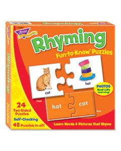 TEPT36009 FUN TO KNOW PUZZLES, AGES 3 TO 9, 24 2-SIDED PUZZLES