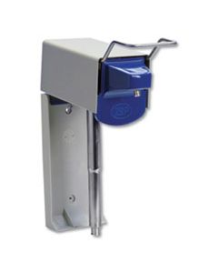 ZPE600101 HEAVY DUTY HAND CARE WALL MOUNT SYSTEM, 1 GAL, 5" X 4" X 14", SILVER/BLUE