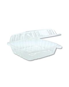 PCTYCI821200000 HINGED LID CONTAINER, 8.34" X 8.24", CLEAR, 200/CARTON
