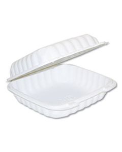 PCTYCN80801 HINGED LID CONTAINER, 8" X 8", WHITE, 200/CARTON