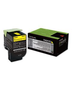 LEX70C0XYG 70C0XYG (700XYG) RETURN PROGRAM EXTRA HIGH-YIELD TONER, YELLOW, TAA COMPLIANT