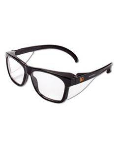 KCC49309 MAVERICK SAFETY GLASSES, BLACK, POLYCARBONATE FRAME, CLEAR LENS