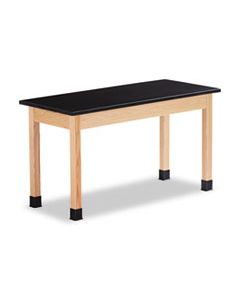 DVWP7206K30N SCIENCE TABLE, RECTANGULAR, 54W X 24D X 30H, BLACK/OAK