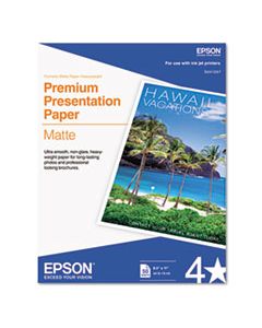 EPSS041257 PREMIUM MATTE PRESENTATION PAPER, 9 MIL, 8.5 X 11, MATTE BRIGHT WHITE, 50/PACK