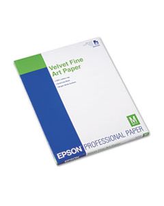 EPSS041636 VELVET FINE ART PAPER, 8.5 X 11, WHITE, 20/PACK
