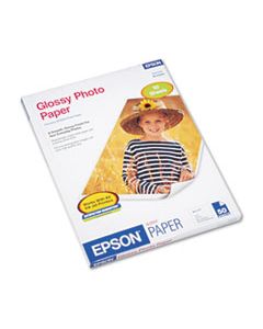 EPSS041649 GLOSSY PHOTO PAPER, 9.4 MIL, 8.5 X 11, GLOSSY WHITE, 50/PACK