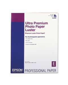 EPSS042084 ULTRA PREMIUM PHOTO PAPER, 10 MIL, 17 X 22, LUSTER WHITE, 25/PACK