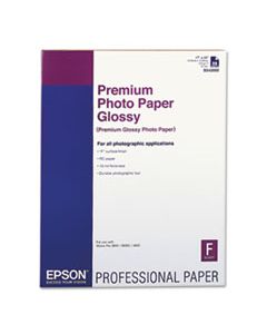 EPSS042092 PREMIUM PHOTO PAPER, 10.4 MIL, 17 X 22, HIGH-GLOSS WHITE, 25/PACK