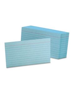 OXF7321BLU RULED INDEX CARDS, 3 X 5, BLUE, 100/PACK