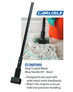 CI-3697000 CARLISLE FOODSERVICE 3697000 MOP HANDLE 0.94" X 60", VINYL COATED METAL, JAW, EA