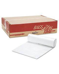 HIGH DENSITY CORELESS CAN LINERS, 45 GAL, 12 MICRONS, 40" X 48", CLEAR, 250/CARTON