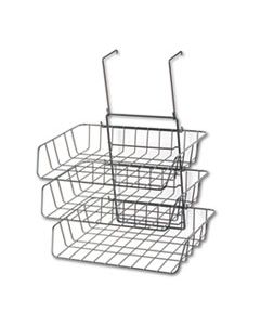 FEL75310 WIRE PARTITION ADDITIONS THREE-TRAY ORGANIZER, 13 1/2 X 11 7/8, BLACK